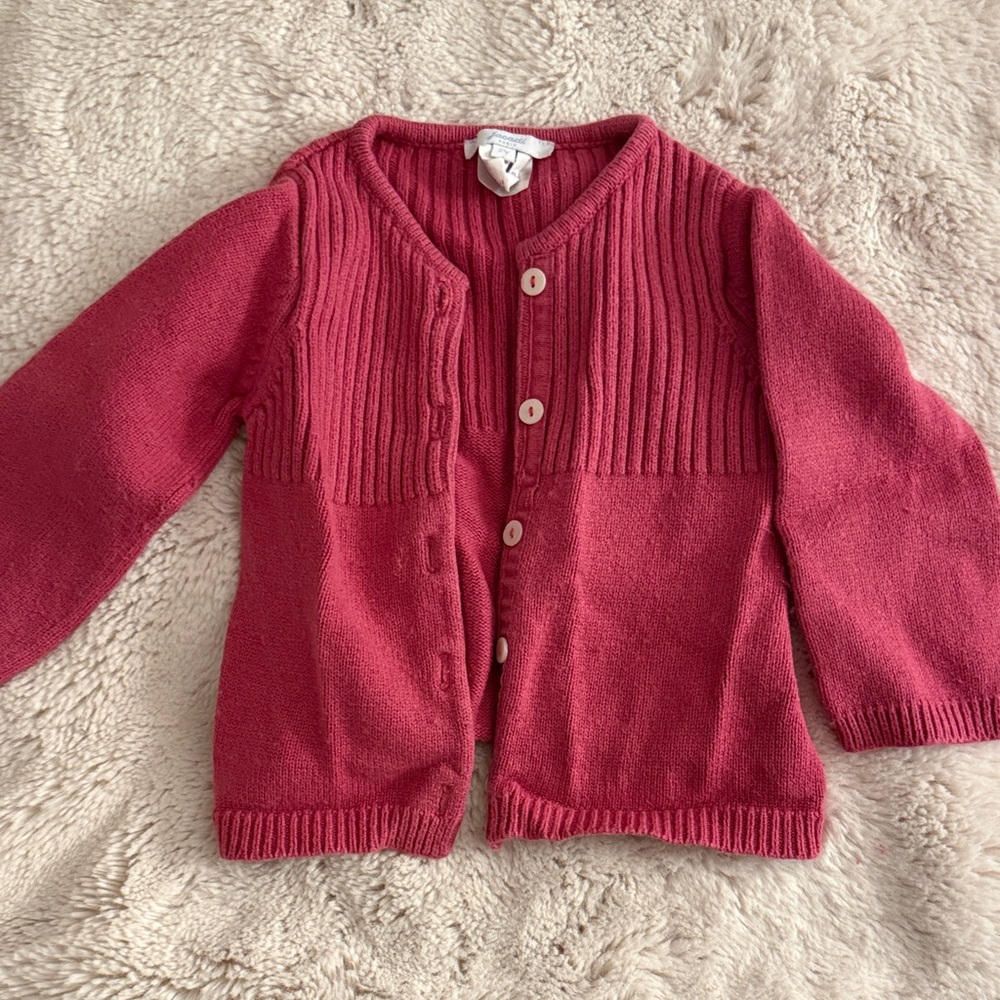 Jacadi Rose Knit Cardigan